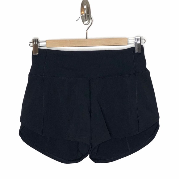 lululemon athletica Pants - Lululemon Speed Shorts Solid Black Size 2 Tall